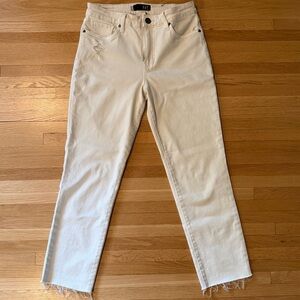 Kut from the Kloth Ecru Straight Leg Jeans